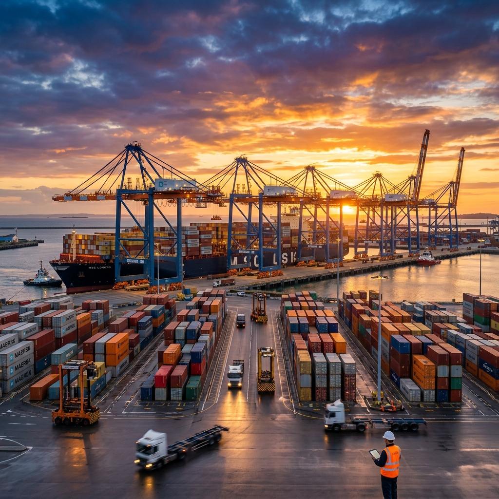 Flowex container logistics dock yard
